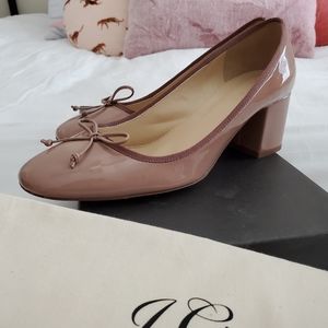 J. Crew Patent Ballet Pump in Deep Blush 8.5 EUC